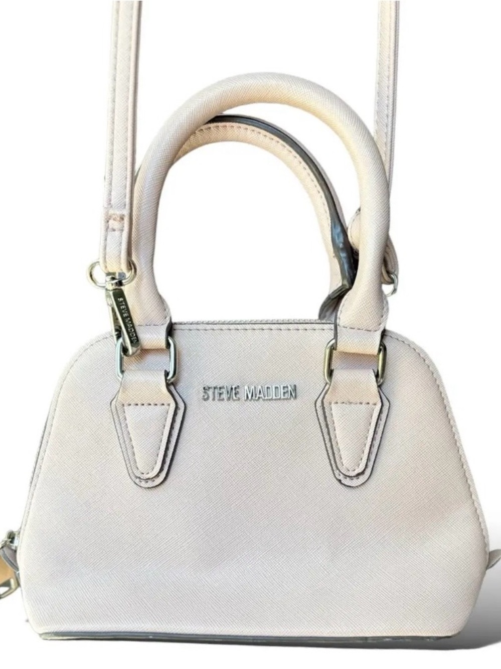 Steve Madden Mini Satchel Top Handle gray Zip w/ Detachable Crossbody
Strap